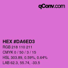 カラーコード: HEX #DA6ED3 | qconv.com