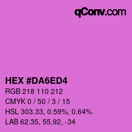 カラーコード: HEX #DA6ED4 | qconv.com