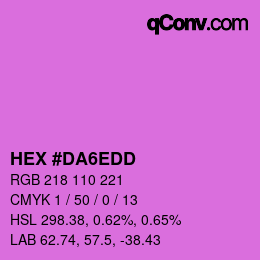 カラーコード: HEX #DA6EDD | qconv.com