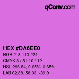 Color code: HEX #DA6EE0 | qconv.com