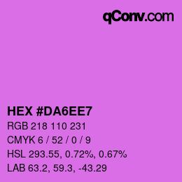 カラーコード: HEX #DA6EE7 | qconv.com