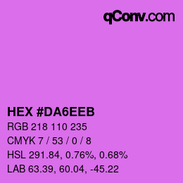 カラーコード: HEX #DA6EEB | qconv.com