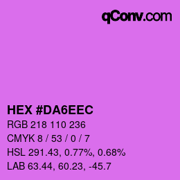 Color code: HEX #DA6EEC | qconv.com