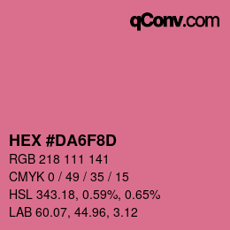 Color code: HEX #DA6F8D | qconv.com