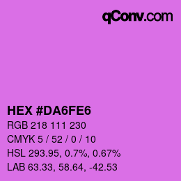 Color code: HEX #DA6FE6 | qconv.com