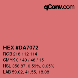 Color code: HEX #DA7072 | qconv.com