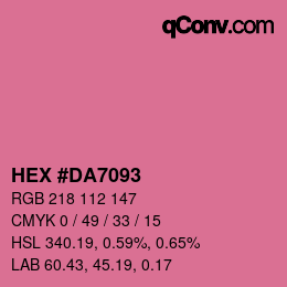 Color code: HEX #DA7093 | qconv.com