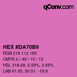 Color code: HEX #DA70B9 | qconv.com