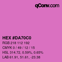 Color code: HEX #DA70C0 | qconv.com