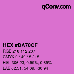 Color code: HEX #DA70CF | qconv.com