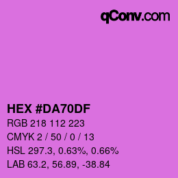 Color code: HEX #DA70DF | qconv.com