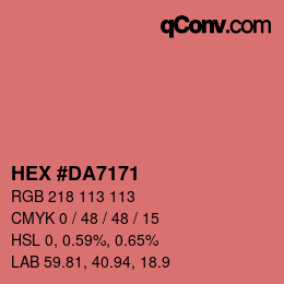 Color code: HEX #DA7171 | qconv.com
