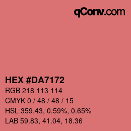 カラーコード: HEX #DA7172 | qconv.com