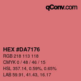 Color code: HEX #DA7176 | qconv.com