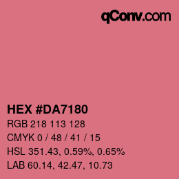 カラーコード: HEX #DA7180 | qconv.com