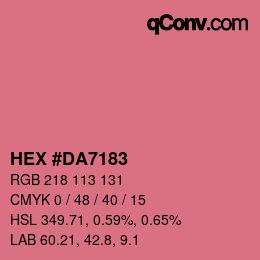 カラーコード: HEX #DA7183 | qconv.com