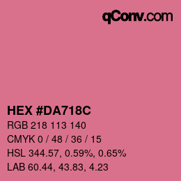Color code: HEX #DA718C | qconv.com
