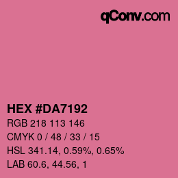 Color code: HEX #DA7192 | qconv.com