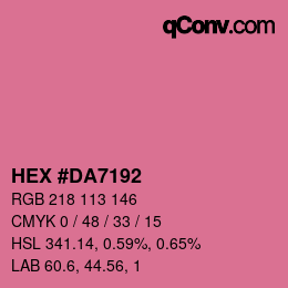 Color code: HEX #DA7192 | qconv.com