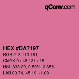 Color code: HEX #DA7197 | qconv.com