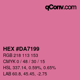 Color code: HEX #DA7199 | qconv.com