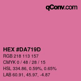 Color code: HEX #DA719D | qconv.com