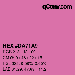 Color code: HEX #DA71A9 | qconv.com