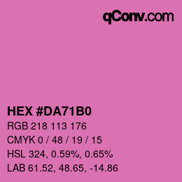Farbcode: HEX #DA71B0 | qconv.com
