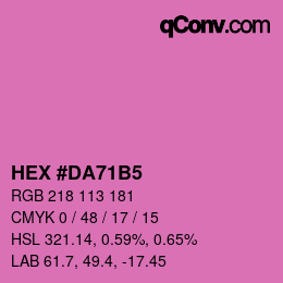 Color code: HEX #DA71B5 | qconv.com