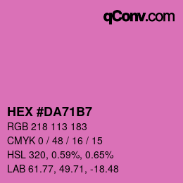 Color code: HEX #DA71B7 | qconv.com