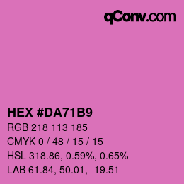 カラーコード: HEX #DA71B9 | qconv.com