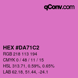 Color code: HEX #DA71C2 | qconv.com