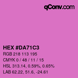 Color code: HEX #DA71C3 | qconv.com