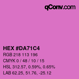 Color code: HEX #DA71C4 | qconv.com