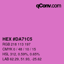 Color code: HEX #DA71C5 | qconv.com