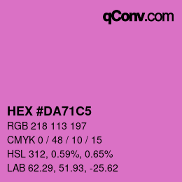 カラーコード: HEX #DA71C5 | qconv.com