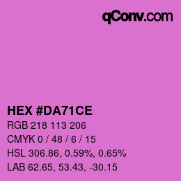 Color code: HEX #DA71CE | qconv.com