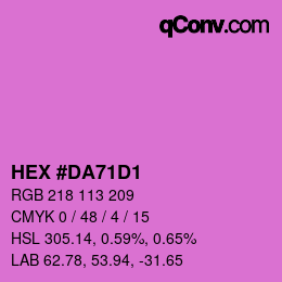 Color code: HEX #DA71D1 | qconv.com