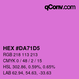 Color code: HEX #DA71D5 | qconv.com