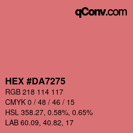 Color code: HEX #DA7275 | qconv.com
