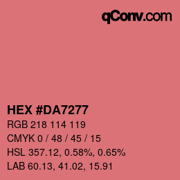 Color code: HEX #DA7277 | qconv.com