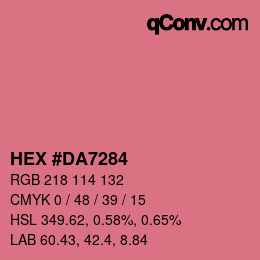 Color code: HEX #DA7284 | qconv.com