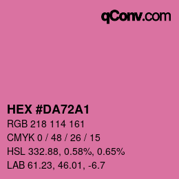 Color code: HEX #DA72A1 | qconv.com