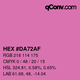 Color code: HEX #DA72AF | qconv.com