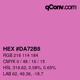 Color code: HEX #DA72B8 | qconv.com