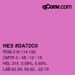 Color code: HEX #DA72C0 | qconv.com