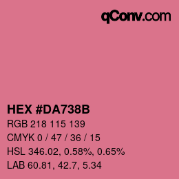 Código de color: HEX #DA738B | qconv.com