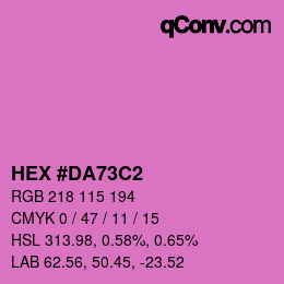 Farbcode: HEX #DA73C2 | qconv.com