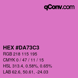 颜色代码: HEX #DA73C3 | qconv.com