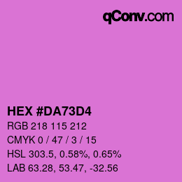 Color code: HEX #DA73D4 | qconv.com